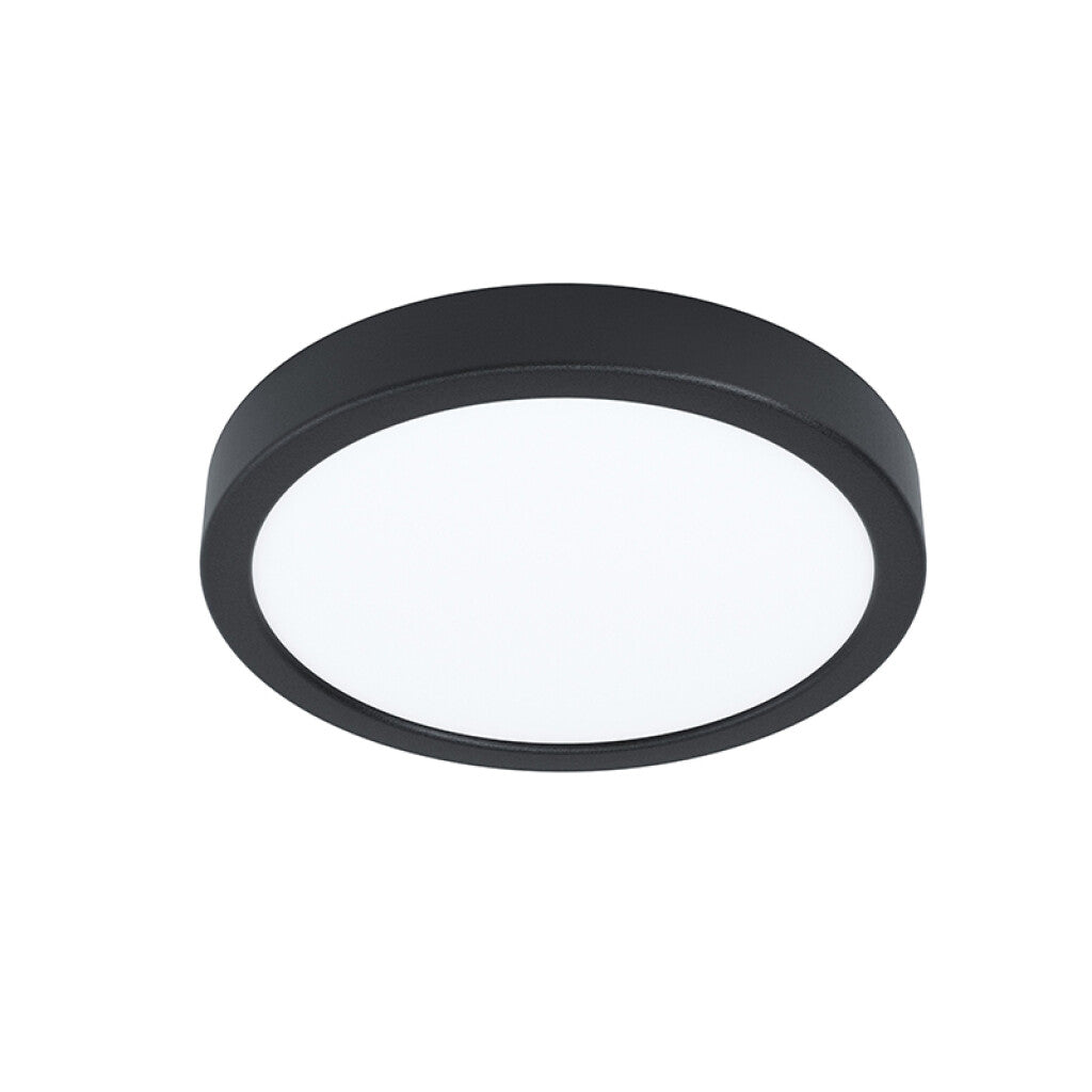 Plafón LED redondo negro 16,5W 3000K Ø210mm FUEVA5 - EG3446