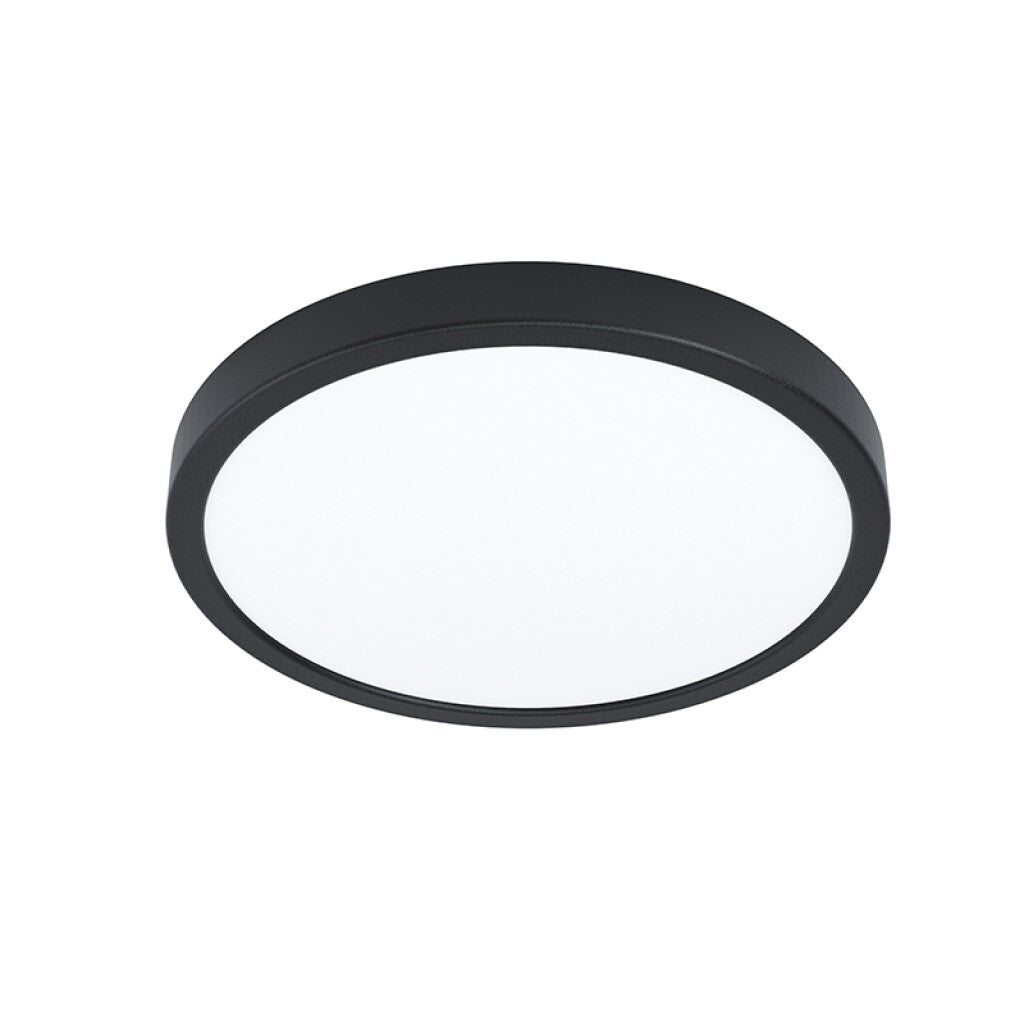 Plafón LED redondo negro 20W 3000K Ø285mm FUEVA5 - EG3450