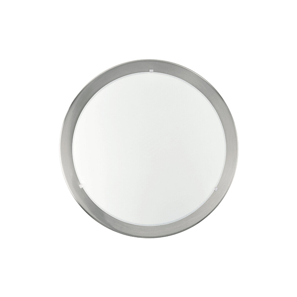 Plafón redondo LED blanco/níquel luz fría Ø290mm - EG0772
