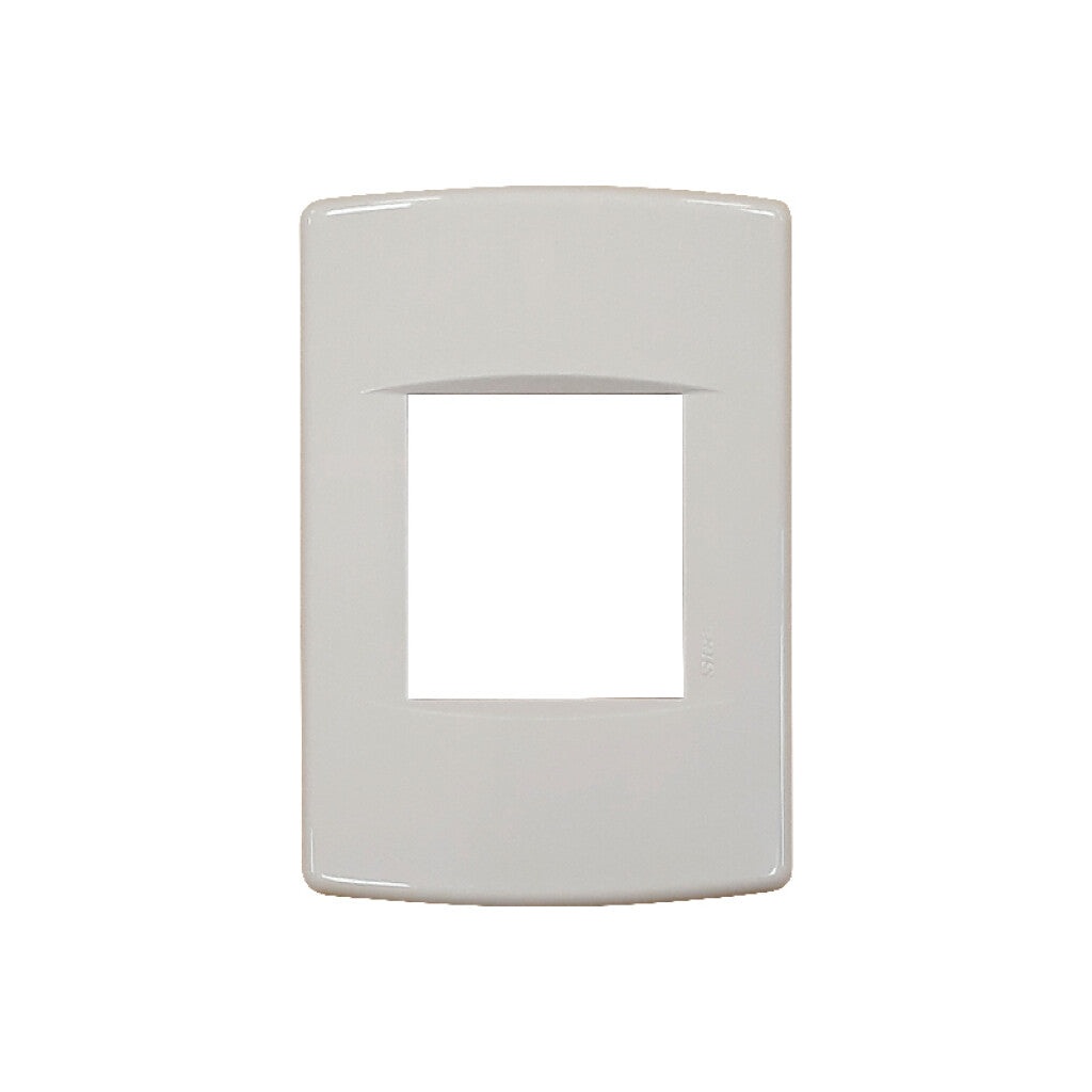 Plaqueta 1mód. doble soporte+bastidor blanche Sica - SK3411