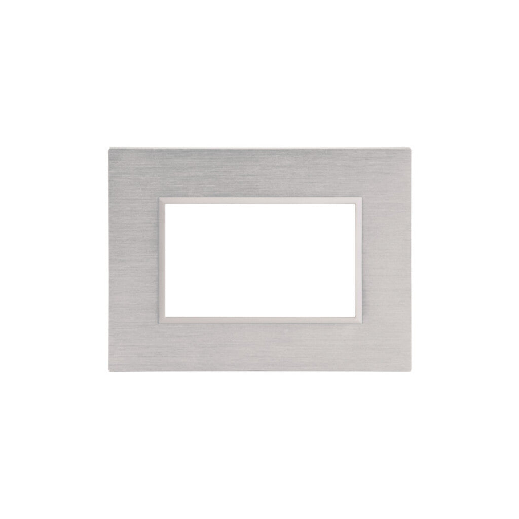 Plaqueta 3 mód. alum. bauxita (gris) - Duomo Flat - C56570