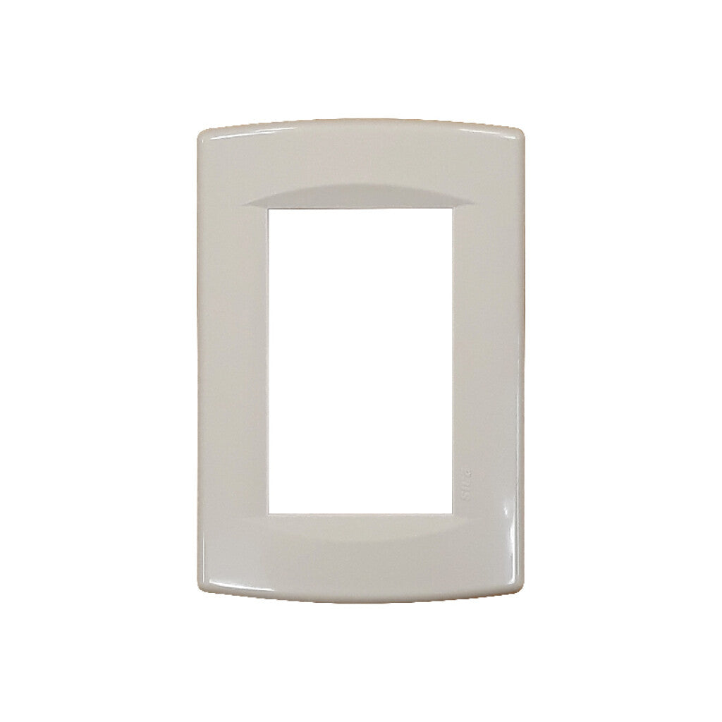Plaqueta 3 mód. con soporte+bastidor blanche Sica - SK3412