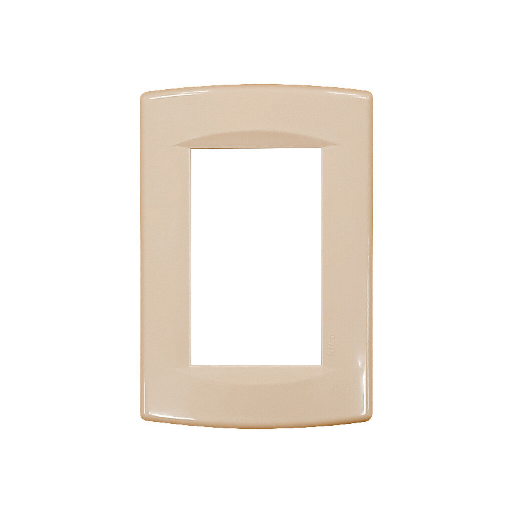 Plaqueta 3 módulos c/ soporte+bastidor marfil Sica - SK3403
