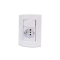 Plaqueta armada int.bipolar + schuko, blanco puro - SK3478