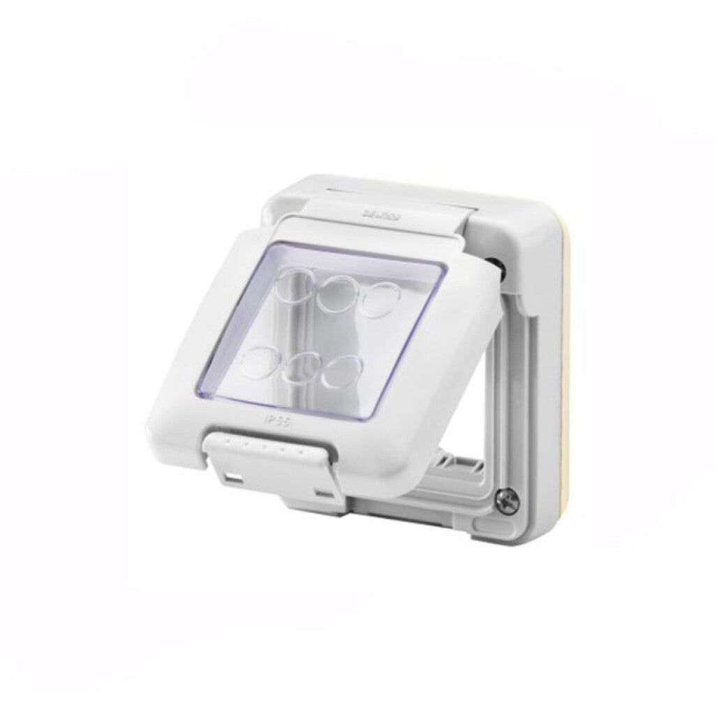 Plaqueta estanca IP55 2 mód. gris, 27 Combi System - GC6407