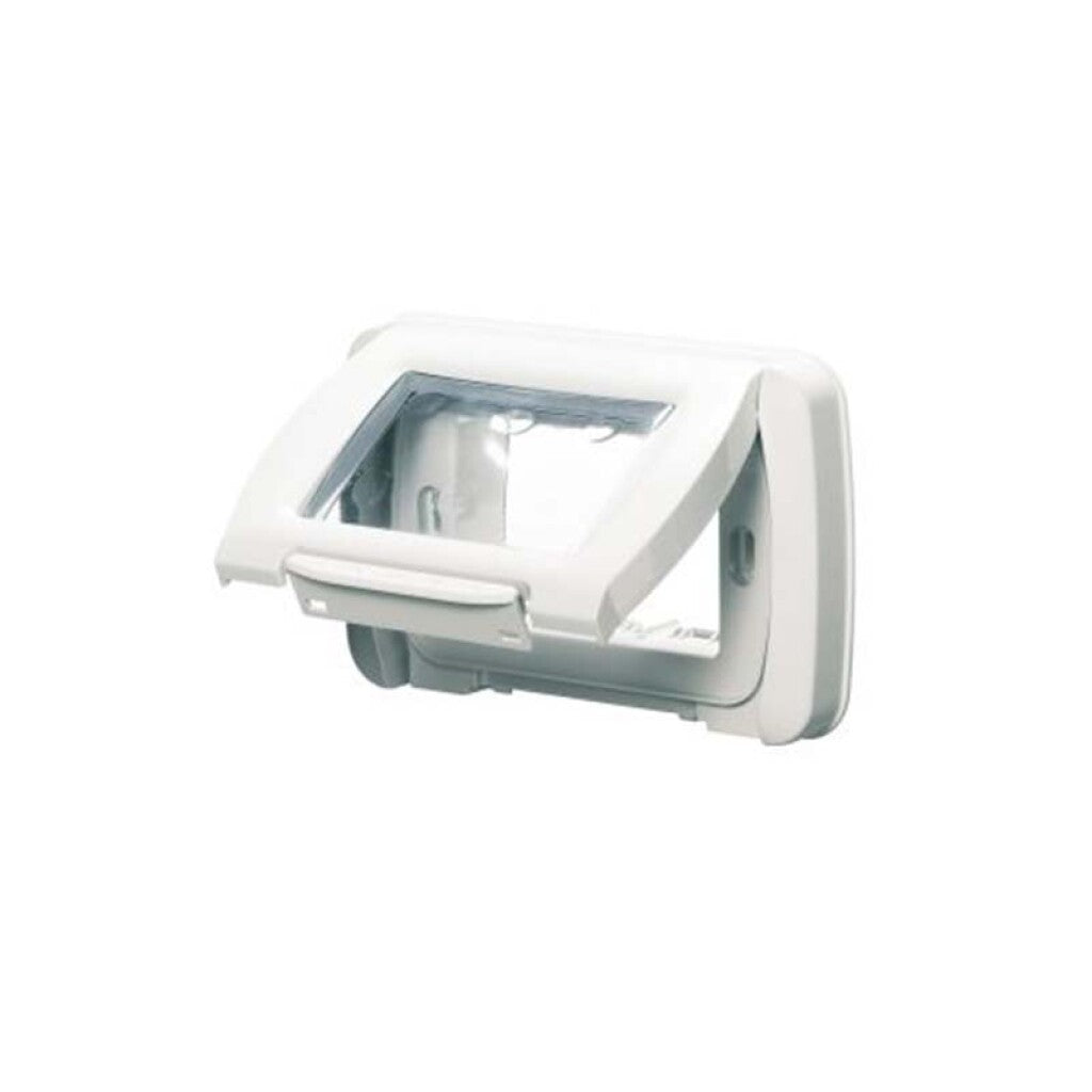 Plaqueta estanca IP55 3 mód. blanco nube - GC4012