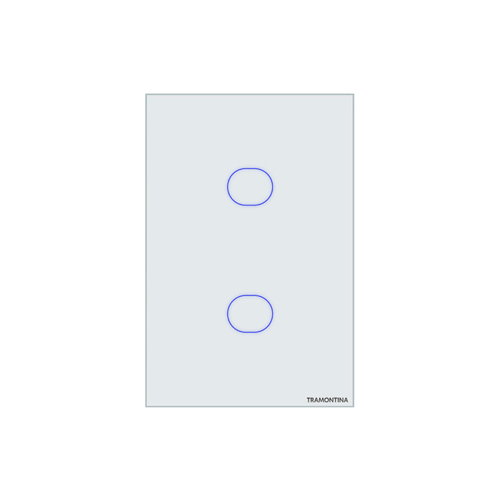 Plaqueta inteligente WIFI touch 2 canales blanco -TRAMONTINA - TE3902