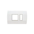 Plaqueta p/1 mód. simple+1 doble - Visione blanco - C53510
