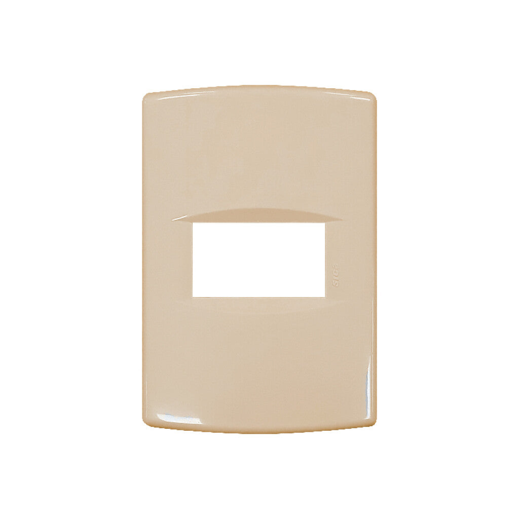 Plaqueta p/1 módulo c/soporte+bastidor marfil Sica - SK3401