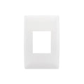 Plaqueta p/1 módulo doble blanca +bastidor Atenea - M48632