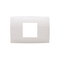 Plaqueta p/1 módulo doble - Presta blanco - C51512