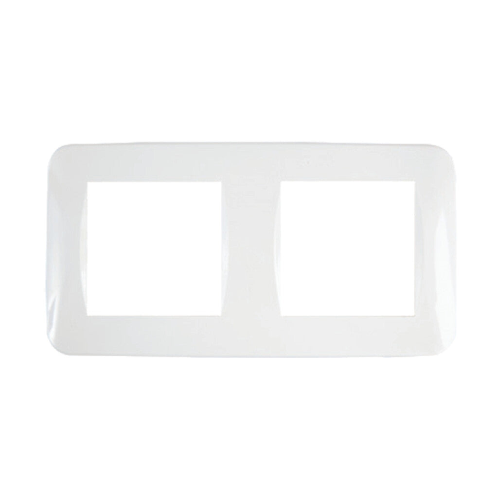 Plaqueta p/2 + 2 módulos, blanco - Mini Reggio - M46914