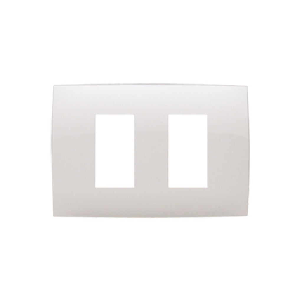 Plaqueta p/2 módulos - Presta blanco - C51516