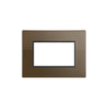 Plaqueta p/3 mód anodizado oscuro - Duomo Flat - C56542