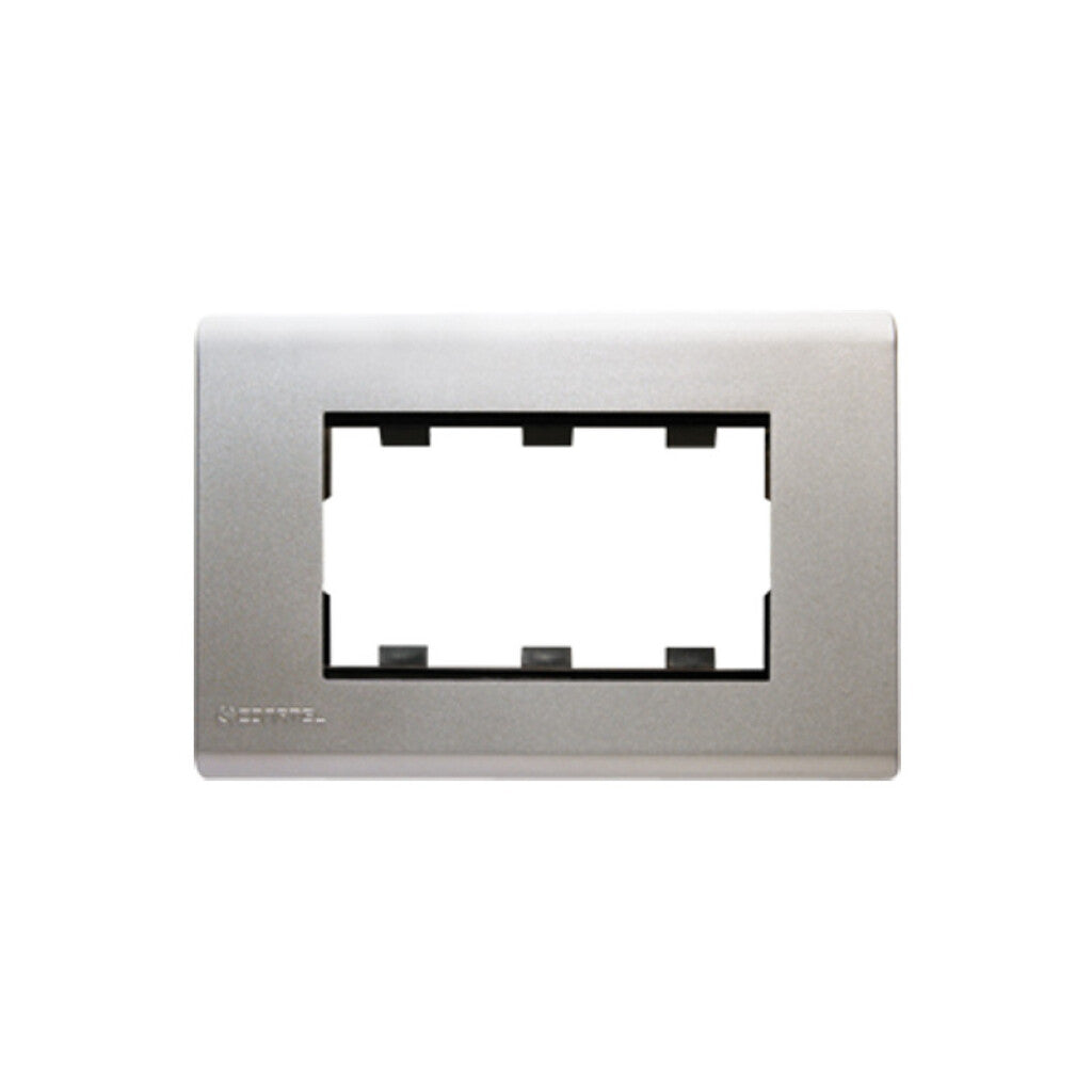 Plaqueta p/3 módulos aluminio - Duomo - C56814