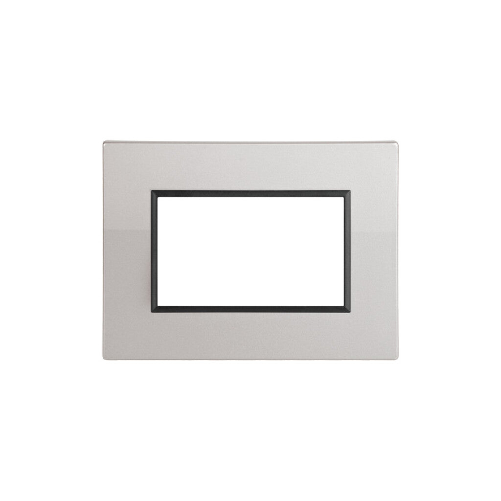Plaqueta p/3 módulos aluminio - Duomo Flat - C56532