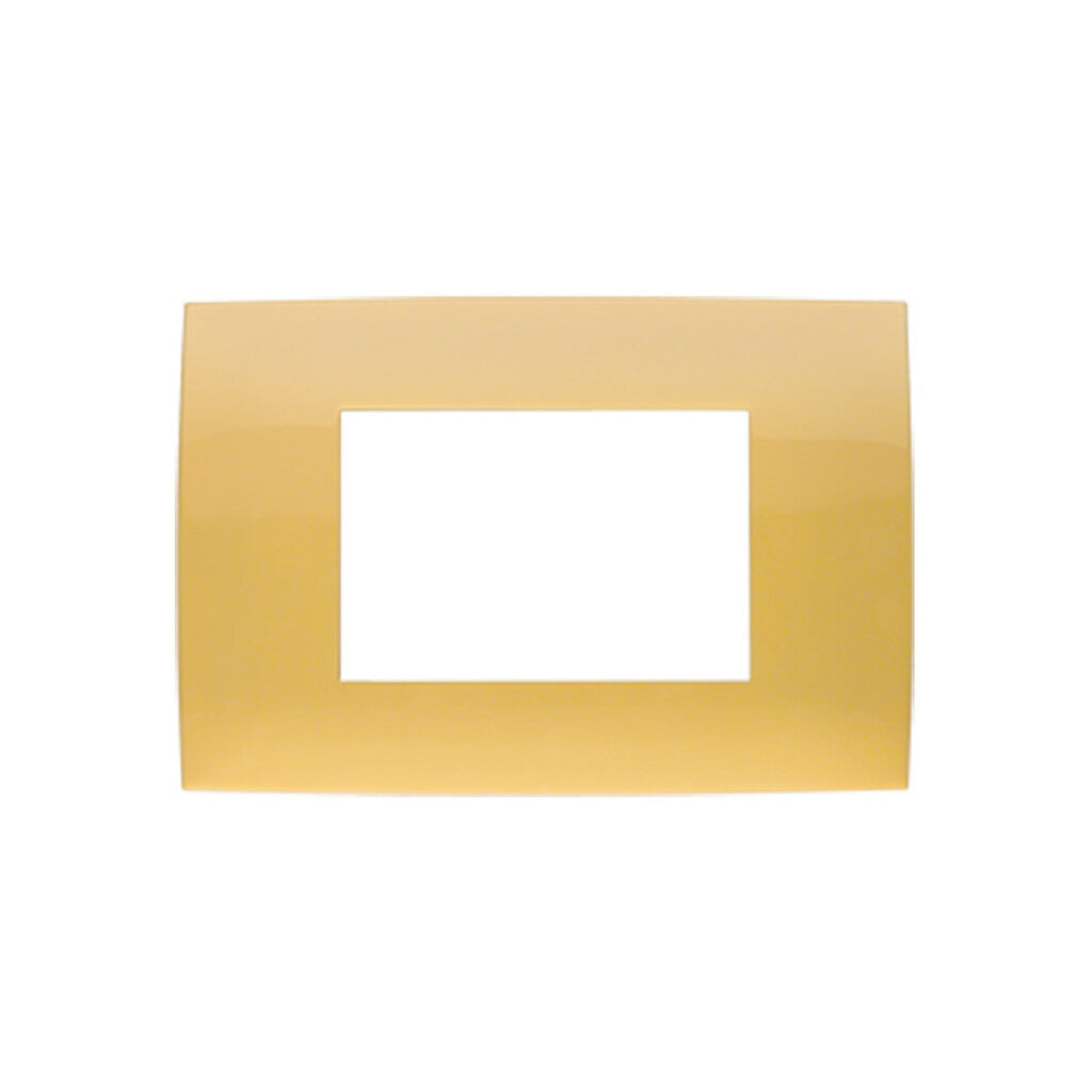 Plaqueta p/3 módulos amarillo claro - Presta - C51932