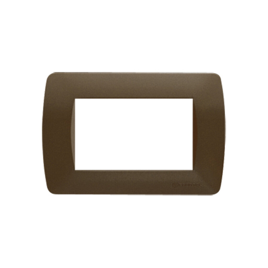 Plaqueta p/3 módulos anodizado oscuro - Loft - C56965