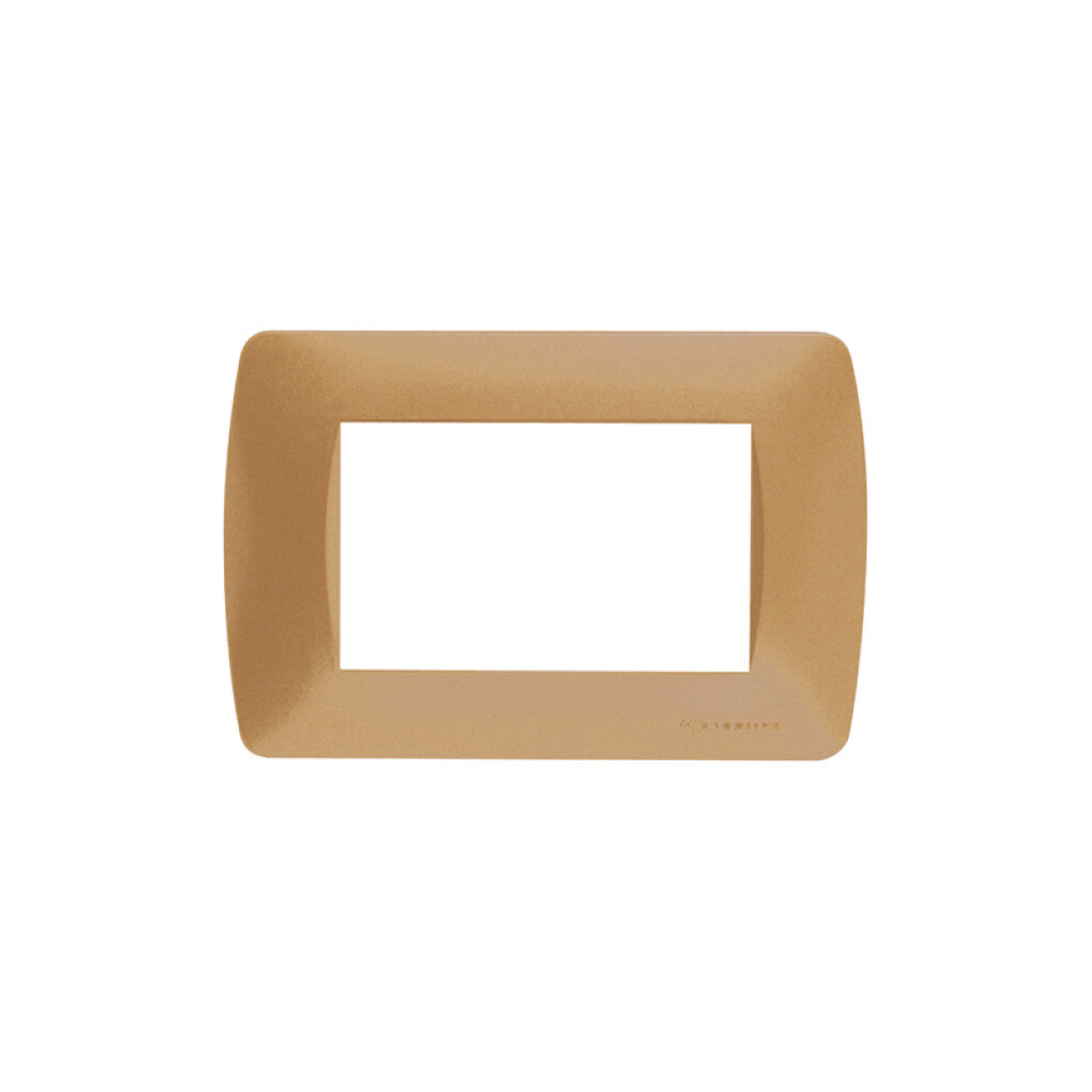 Plaqueta p/3 módulos bronce claro - Loft - C56966