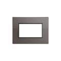 Plaqueta p/3 módulos gris metalizado - Duomo Flat - C56540