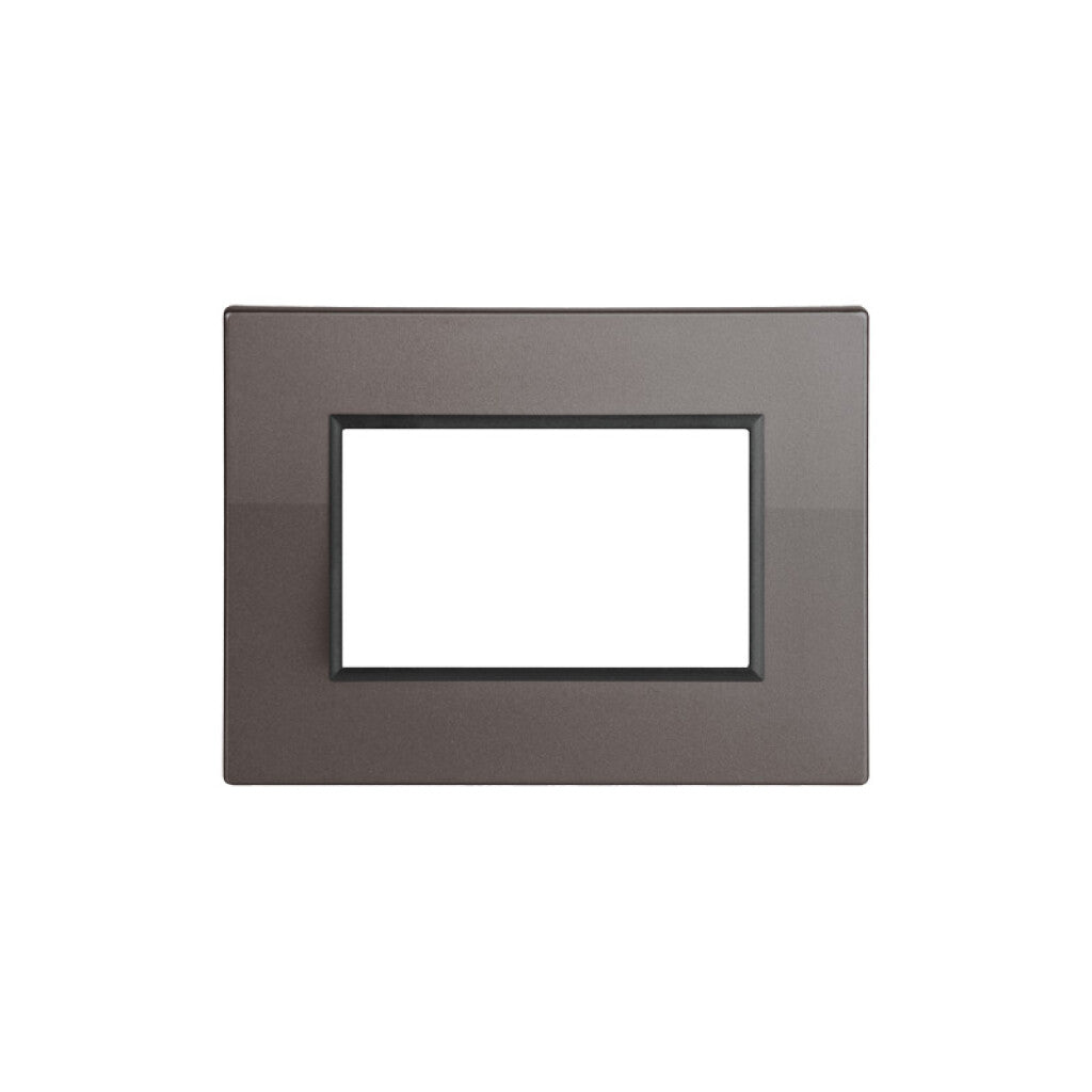 Plaqueta p/3 módulos gris metalizado - Duomo Flat - C56540