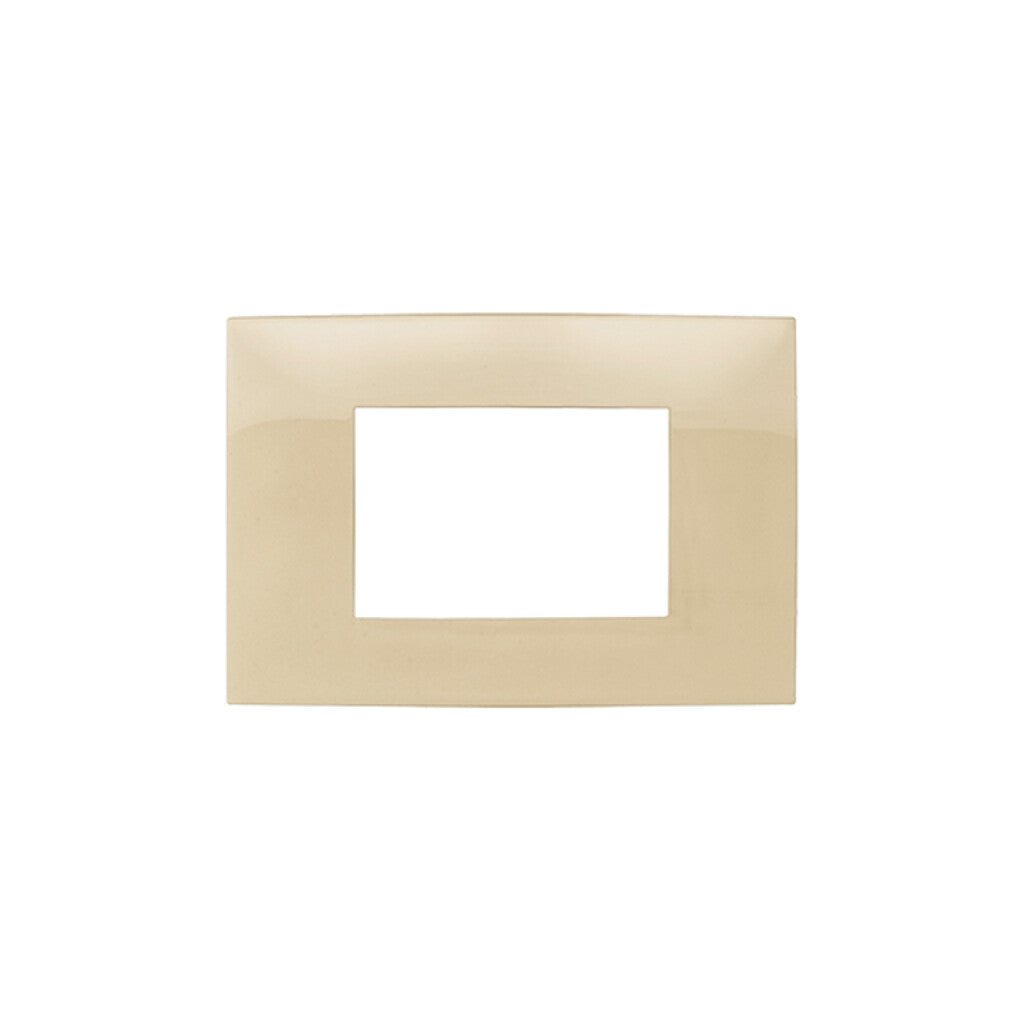 Plaqueta p/3 módulos - Presta Pro champagne - C51348