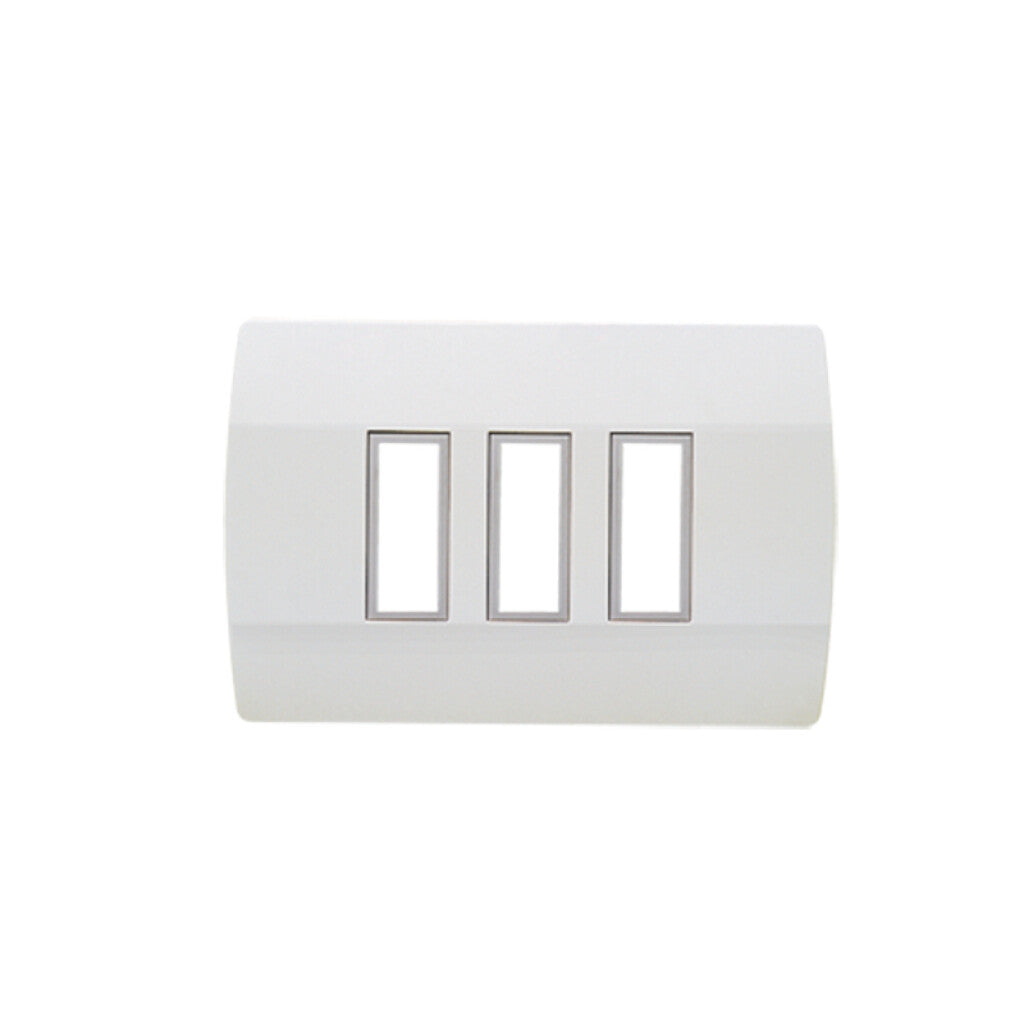Plaqueta p/3 módulos - Visione blanco - C53503
