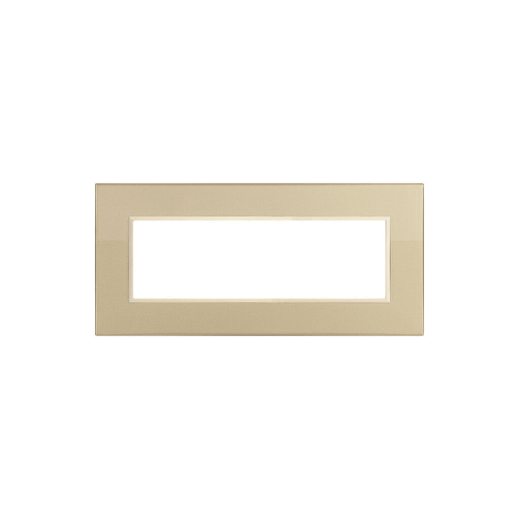Plaqueta p/6 módulos champagne - Duomo Flat - C56585