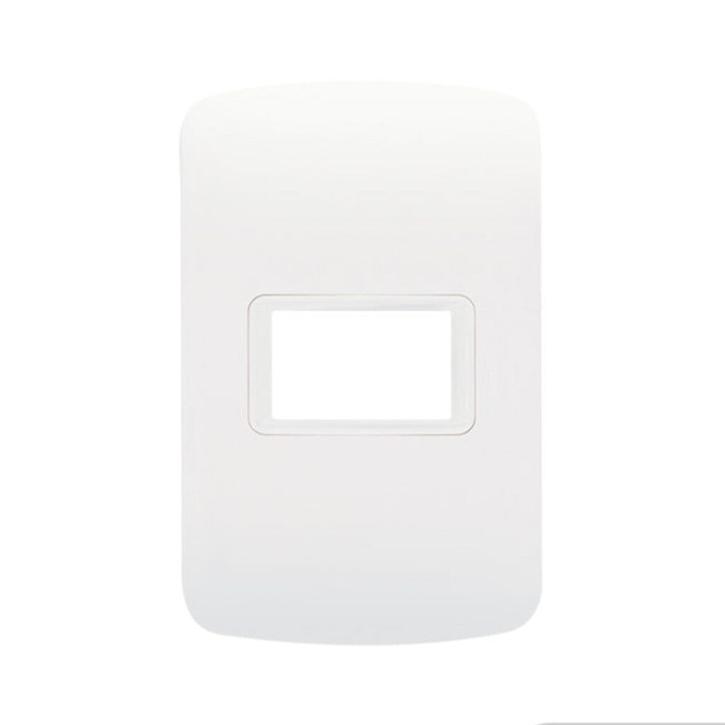 Plaqueta para 1 módulo blanca c/bastidor Atenea - M48630
