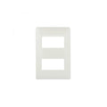 Plaqueta para 2 módulos blanco - Petra - M46604RP2