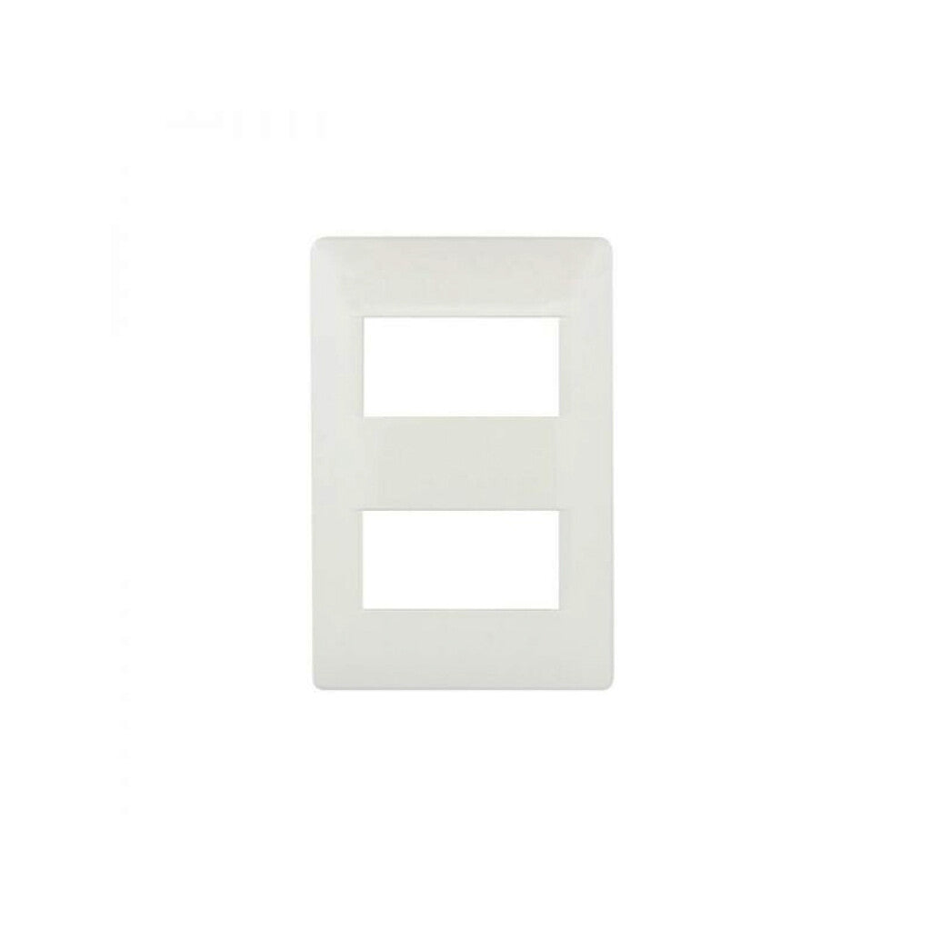 Plaqueta para 2 módulos blanco - Petra - M46604RP2
