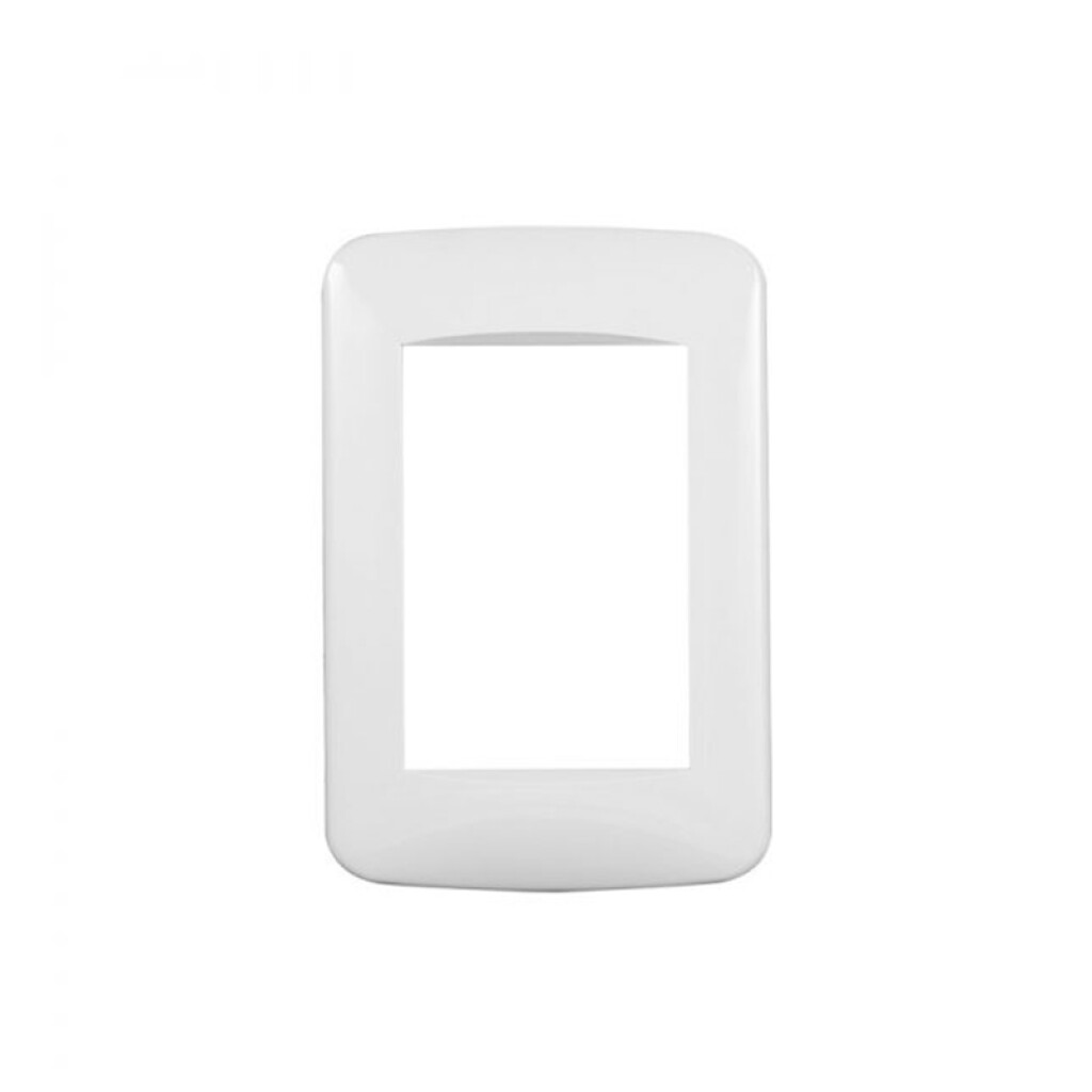 Plaqueta para 3 mód. inyectada blanco - Reggio - M46604
