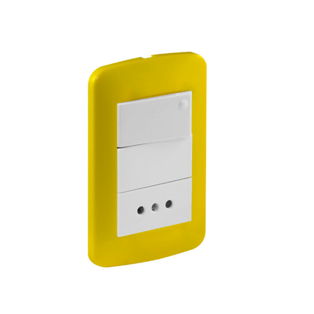 Plaqueta para 3 módulos amarillo - Reggio - M46616