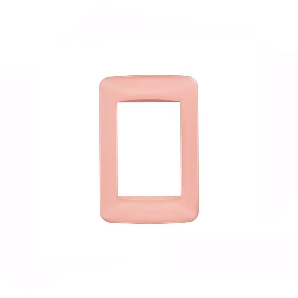 Plaqueta para 3 módulos oro rosa brillante Reggio - M46537