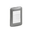 Plaqueta para 3 módulos plata brillante - Reggio - M46538