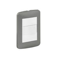 Plaqueta para 3 módulos plata mate - Reggio - M46514
