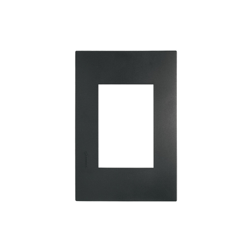 Plaqueta para 3 módulos Presta Pro negro - C51326N