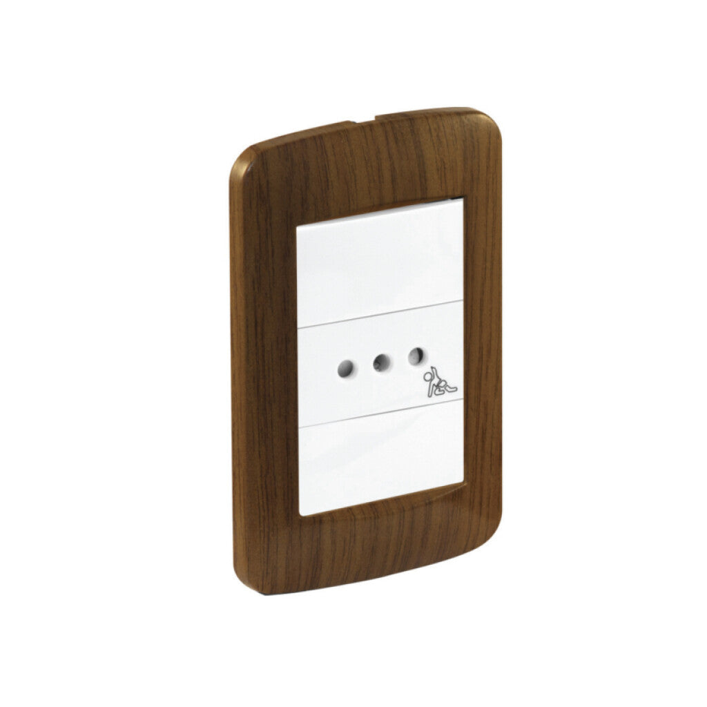 Plaqueta para 3 módulos roble mate - Reggio - M46566