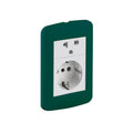 Plaqueta para 3 módulos verde jade - Reggio - M46610