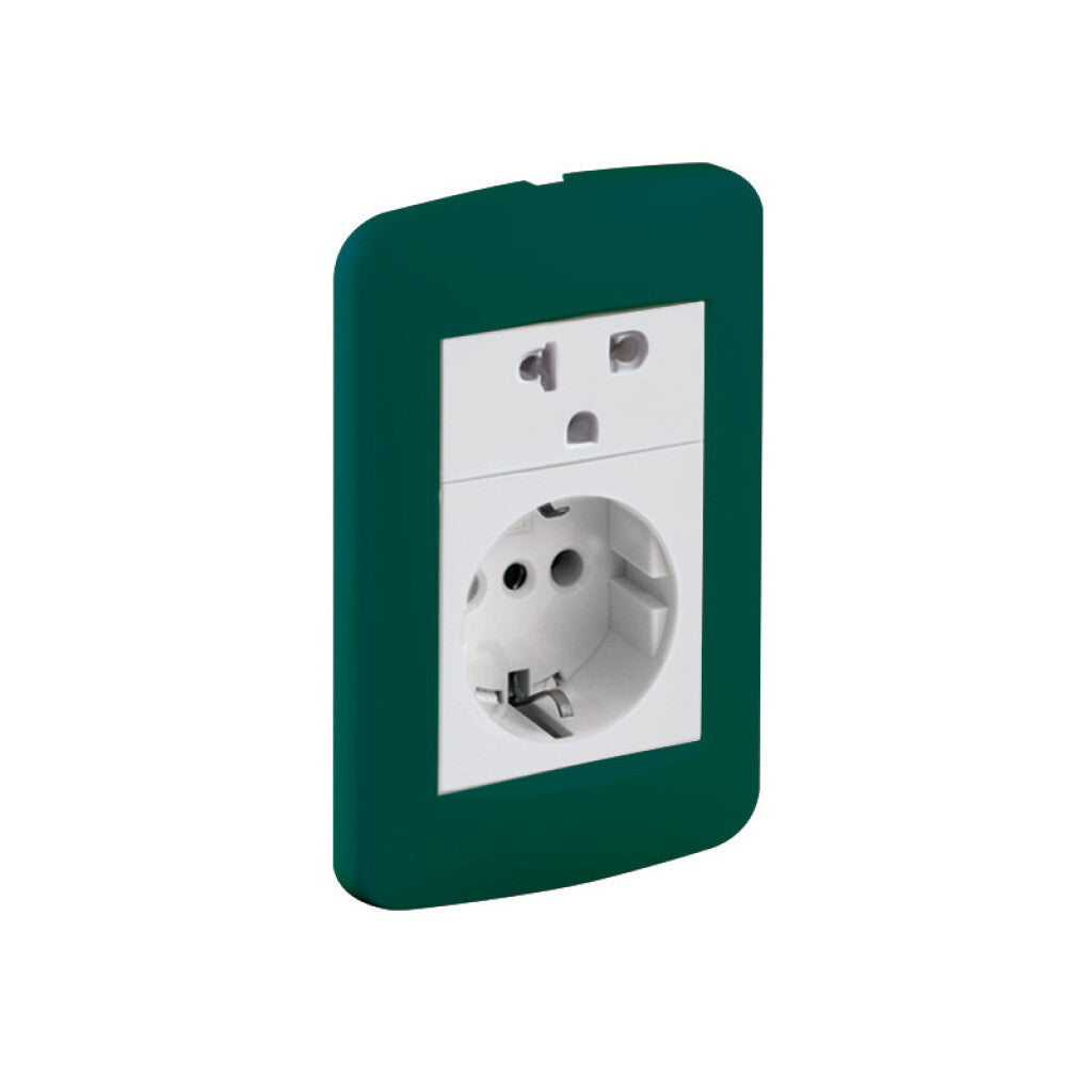 Plaqueta para 3 módulos verde jade - Reggio - M46610