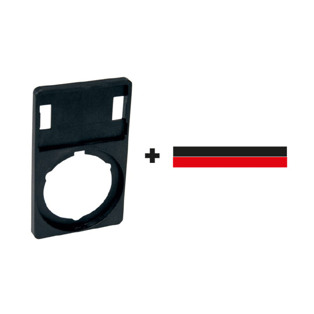 Porta placa + placa indicadora rojo-negro, APP30 - WE6020