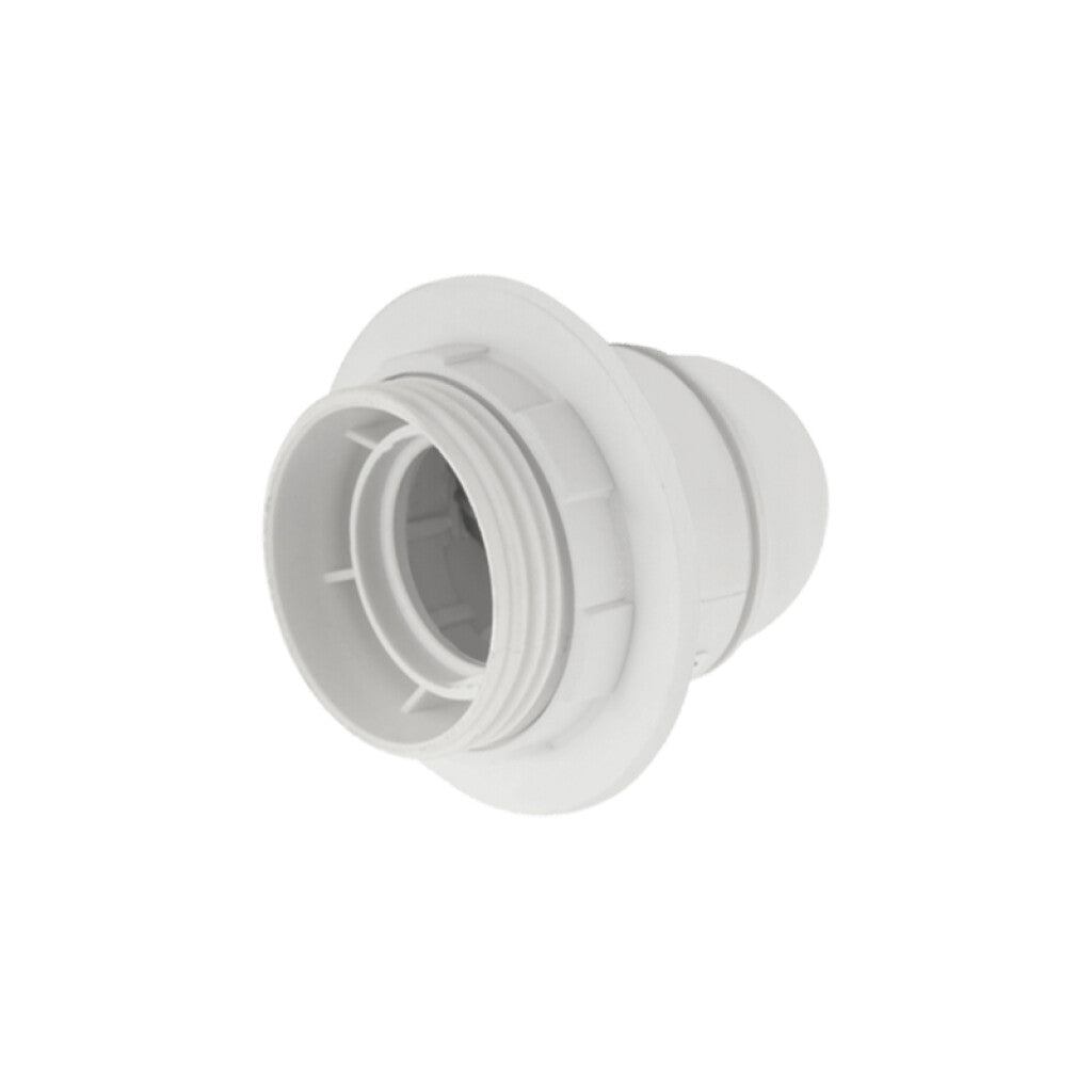 Portalámpara E27 colgante + rosca y tuerca, blanco - M31320A