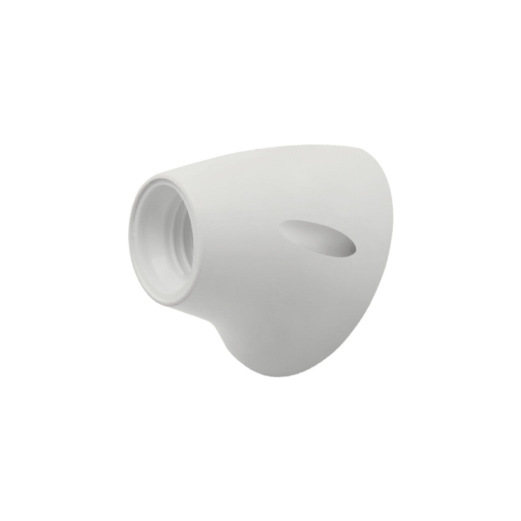 Portalámparas E27 d/pared receptáculo curvo blanco - M31326E