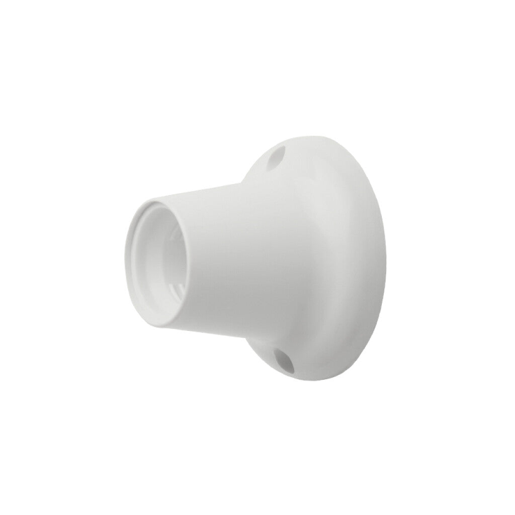 Portalámparas E27 d/pared receptáculo recto blanco - M31324