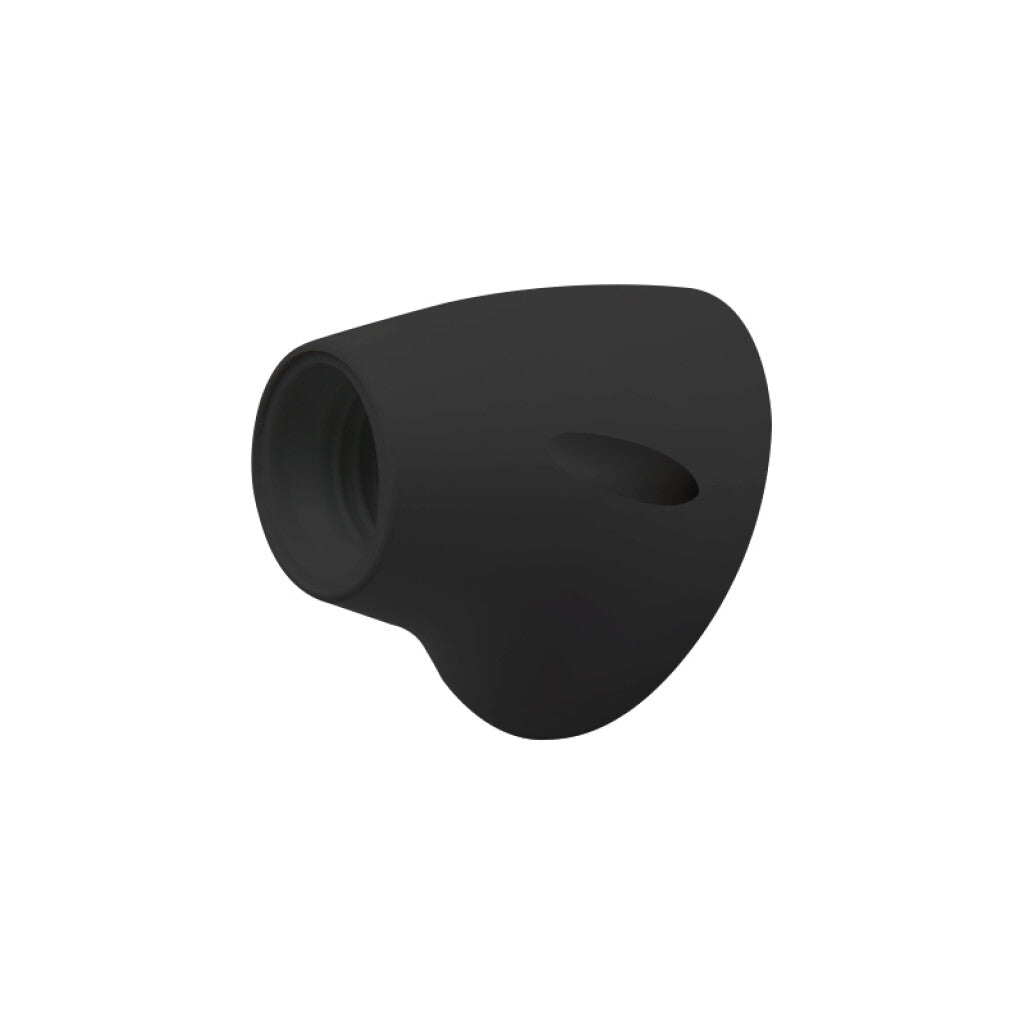 Portalámparas E27 de pared receptáculo curvo negro - M31322
