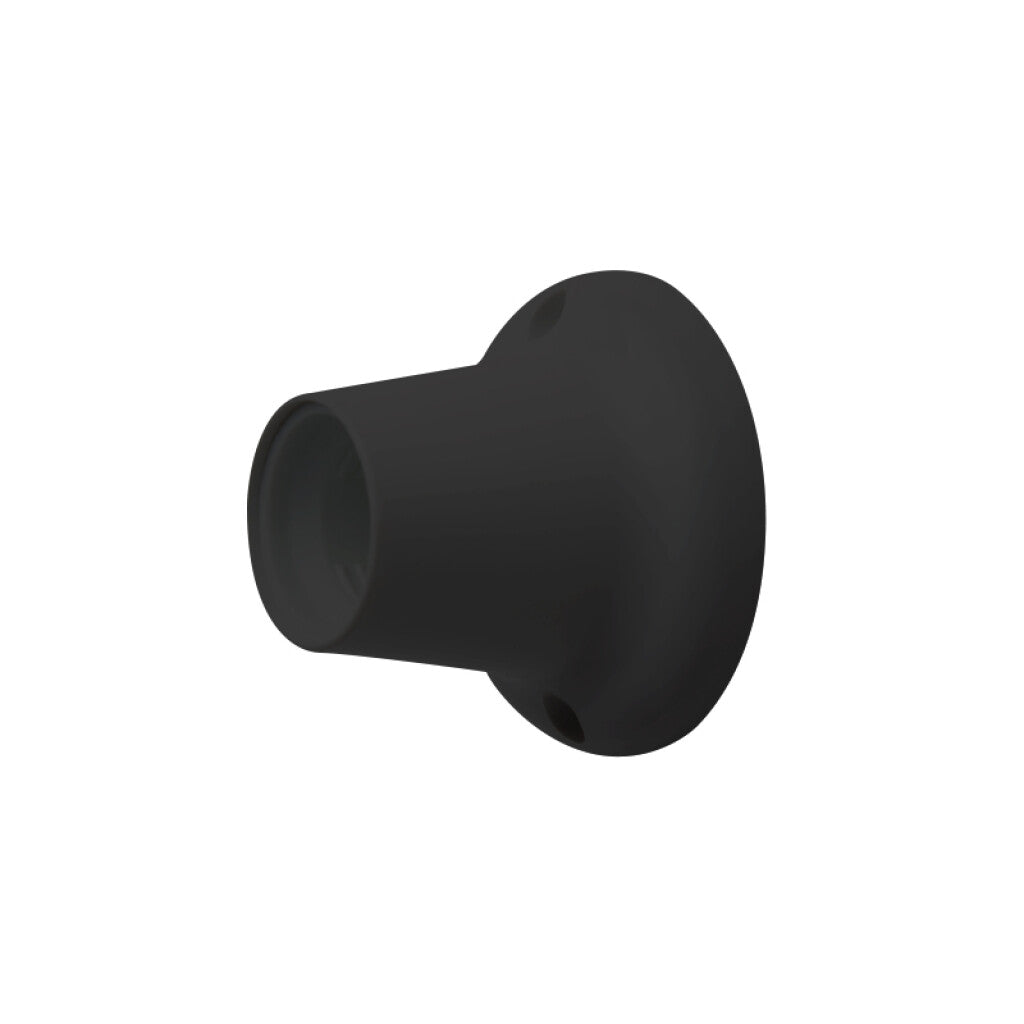 Portalámparas E27 de pared receptáculo recto negro - M31325E