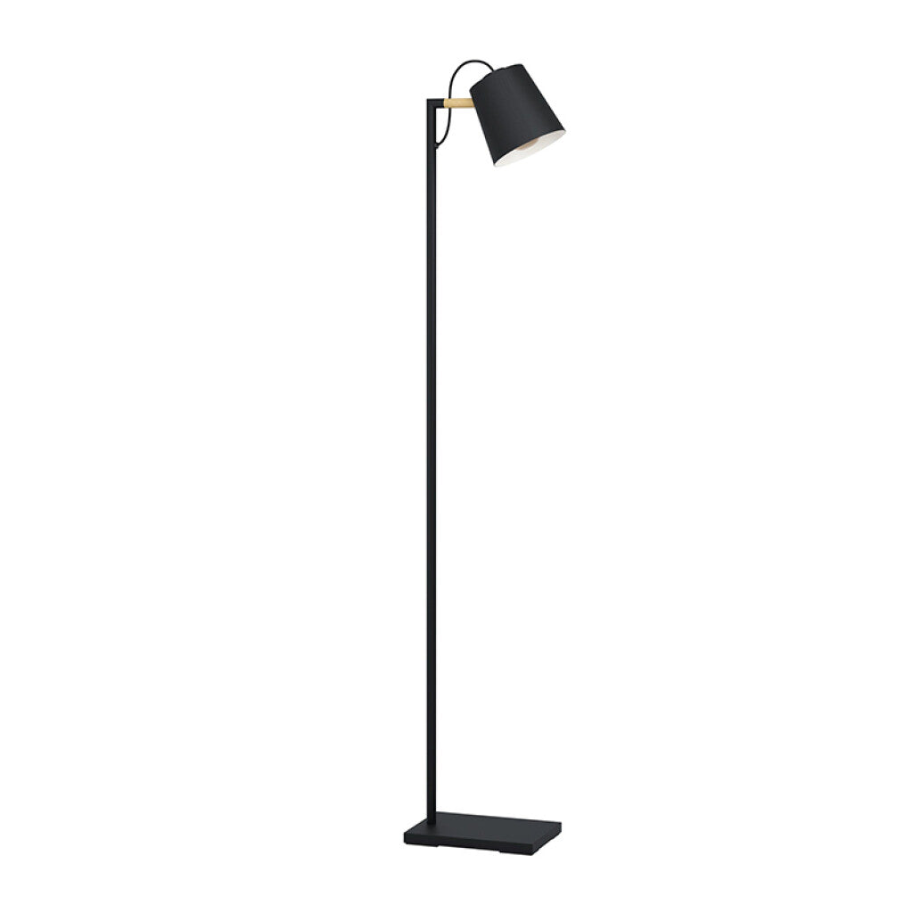 Portátil acero negro y madera E27 H:1595mm LACEY - EG0583