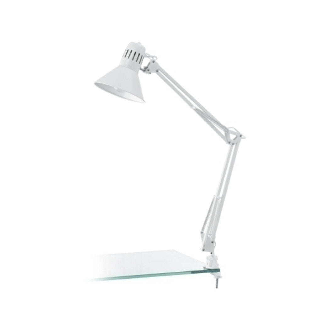 Portátil de mesa c/ morsa acero blanco 1XE27 FIRMO - EG0568