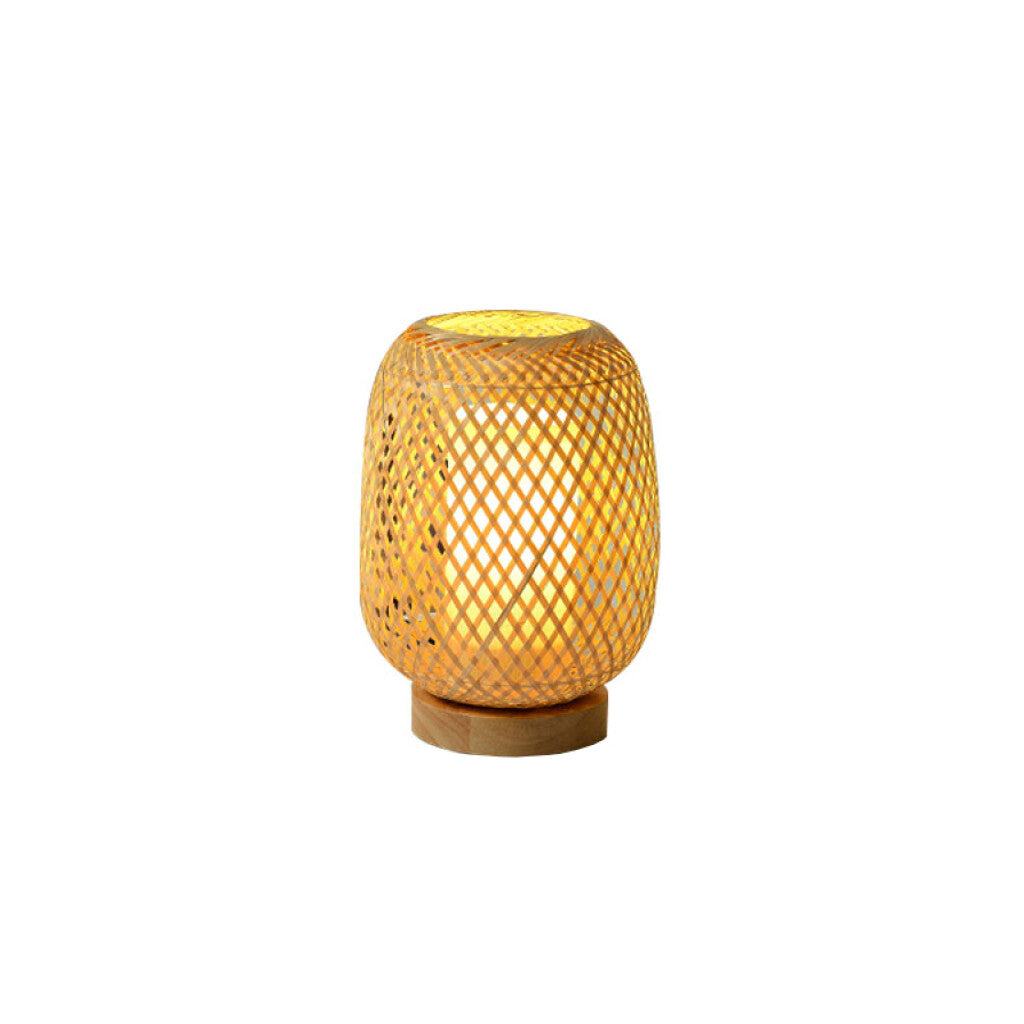 Portátil de mesa en bambú E27 Ø150 - IX9452