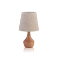 Portátil de mesa en madera pantalla tela beige E27 - IX9442